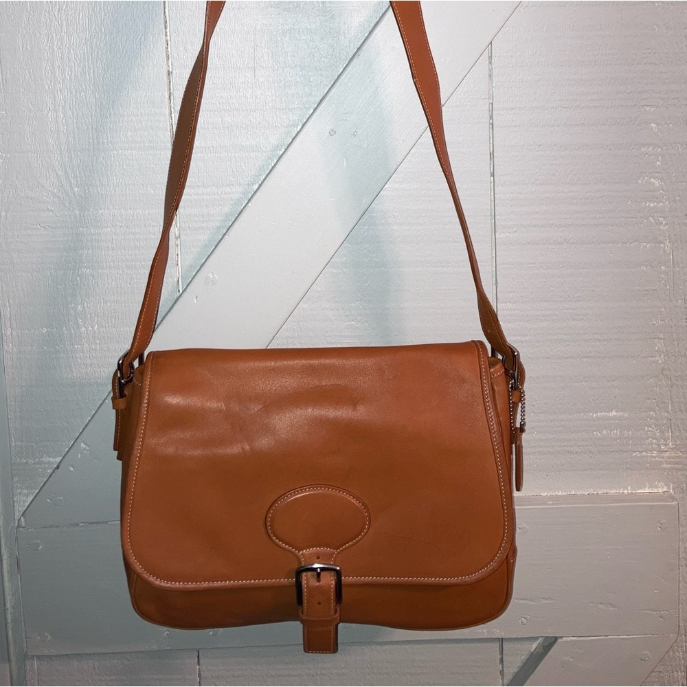 VINTAGE Coach Hampton Tan crossbody medium messenger K1S-7750